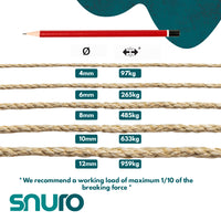 Sisaltouw 8mm – 50m – natuurlijk gedraaid – voor katten, dieren & decoratie