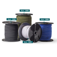 Elastiek 4mm – 100m – wit – elastisch touw voor zetels, netten, transport & klussen