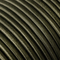 Detailfoto kaki elastisch touw, ronde elastiek camouflage kleur