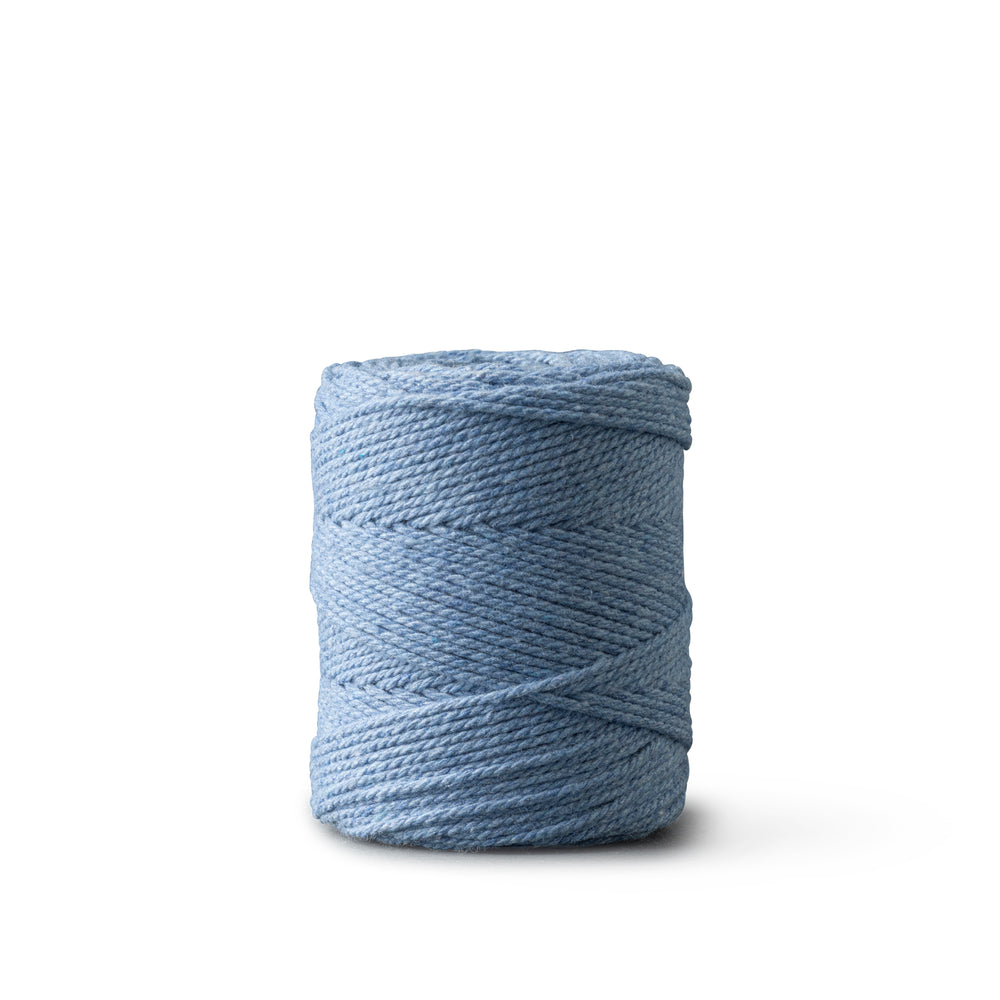 Macramétouw 1mm – baby blue – 65m – dubbel gedraaid gerecycled katoen