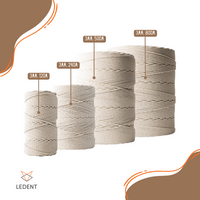 Macrame rope 3mm – ecru – 120m – double-twisted recycled cotton