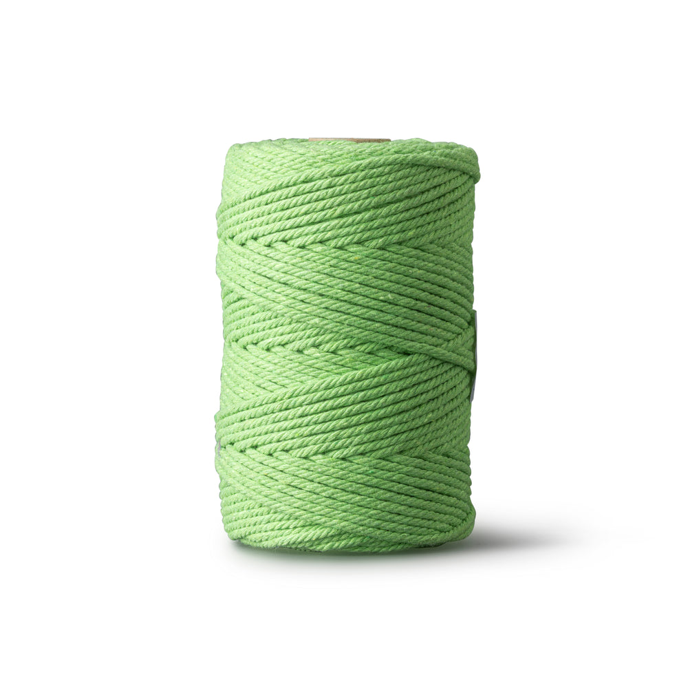 Macrame rope 2mm – light green – 70m – double-twisted recycled cotton