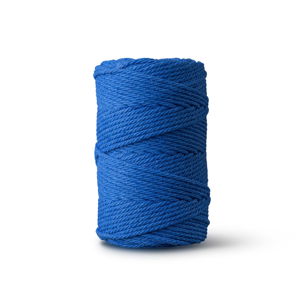 Macrame rope 2mm – royal blue – 70m – double-twisted recycled cotton