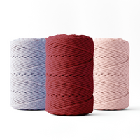 Macrame rope 2mm – rose – 70m – double-twisted recycled cotton