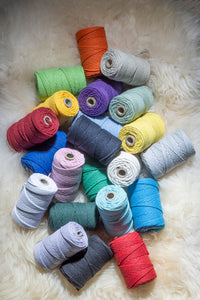 Macrame rope 2mm – mouse grey – 70m – double-twisted recycled cotton