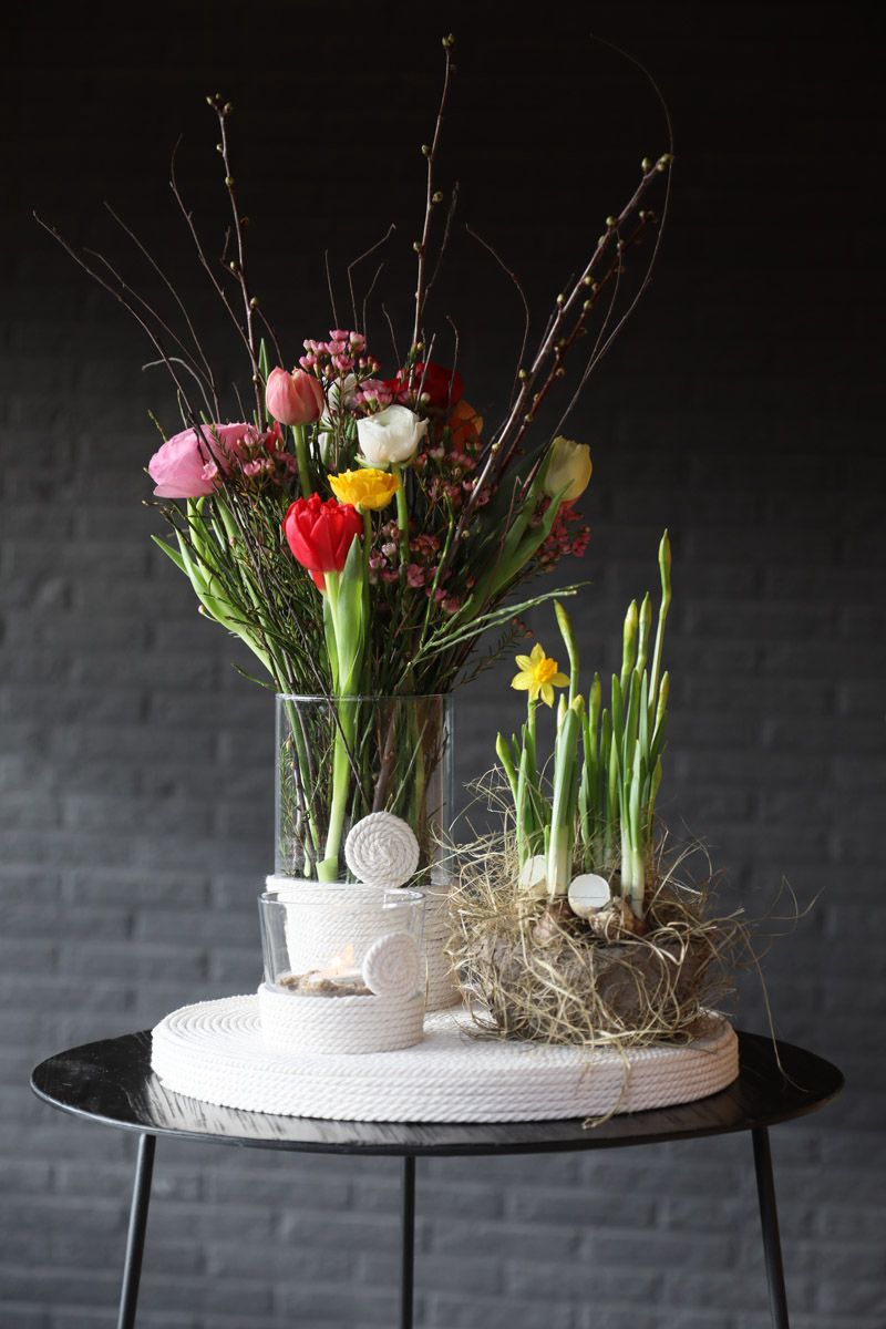 Naturel katoen macramétouw decoratie