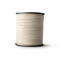 Gevlochten katoentouw 8mm – naturel – 100m – gerecycled natuurlijk katoen