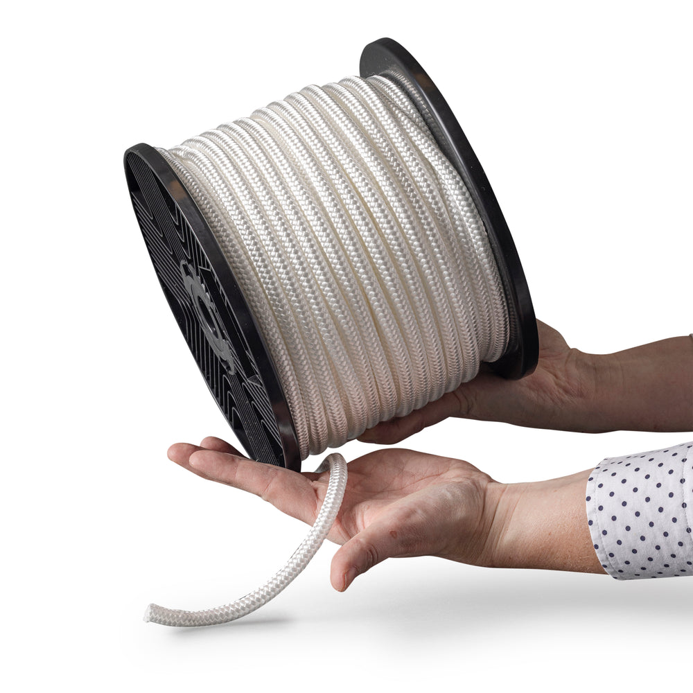 Nylontouw 8mm – 50m – wit – gevlochten polyamide koord