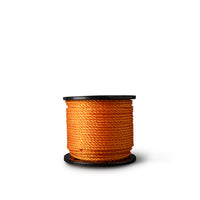 Gedraaid polypropyleentouw 6 mm – 100 meter – oranje – op haspel