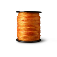 Gedraaid polypropyleentouw 8 mm – 220 meter – oranje – op haspel