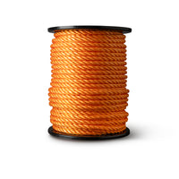 Twisted polypropylene rope 12 mm – 220 meters – orange – on reel