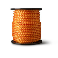 Twisted polypropylene rope 14 mm – 100 meters – orange – on reel