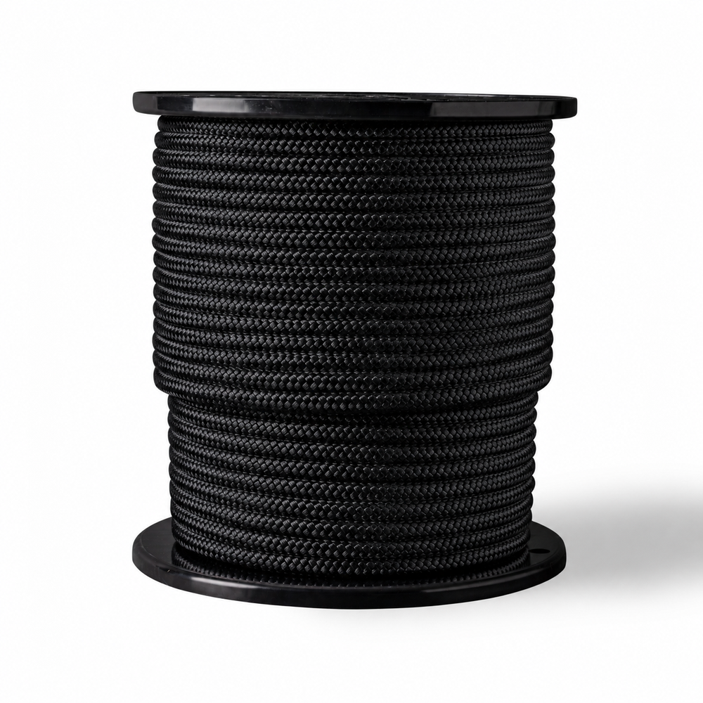 Corde en polypropylène 8mm - 100m - noir - corde tressée légère polyvalente