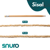 Sisaltouw 8mm – 50m – natuurlijk gedraaid – voor katten, dieren & decoratie