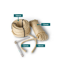 Sisal rope 12mm – 20m – naturally twisted – for DIY, animals &amp; re-enactment