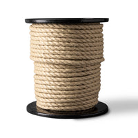 Synthetic flax rope 10 mm – 50m – for swings, garden &amp; decoration – natural look